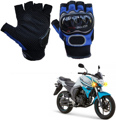AuTO ADDiCT PRO BIKER HALF FINGERED GLOVES BLUE FOR YAMAHA FZ S Riding Gloves(Blue)