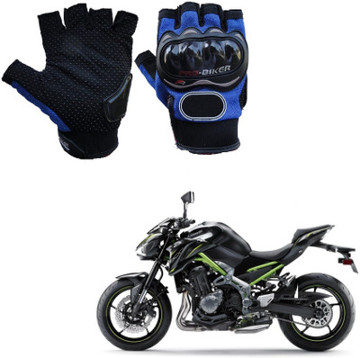 AuTO ADDiCT PRO BIKER HALF FINGERED GLOVES BLUE FOR KAWASAKI Z900 Riding Gloves(Blue)