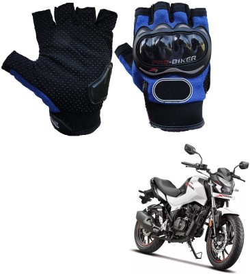 AuTO ADDiCT PRO BIKER HALF FINGERED GLOVES BLUE FOR HERO Xtreme 160R Riding Gloves(Blue)