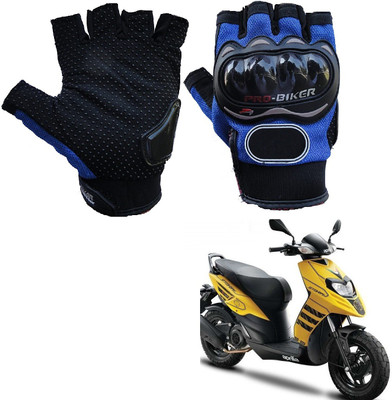 AuTO ADDiCT PRO BIKER HALF FINGERED GLOVES BLUE FOR APRILIA Storm 125 Riding Gloves(Blue)