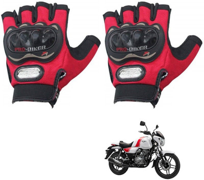 KOZDIKO PRO BIKER HALF FINGERED GLOVES RED FOR BAJAJ V Riding Gloves(Red)