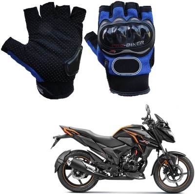 AuTO ADDiCT PRO BIKER HALF FINGERED GLOVES BLUE FOR HONDA X-Blade Riding Gloves(Blue)