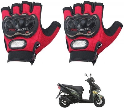 KOZDIKO PRO BIKER HALF FINGERED GLOVES RED FOR YAMAHA RAY ZR Riding Gloves(Red)