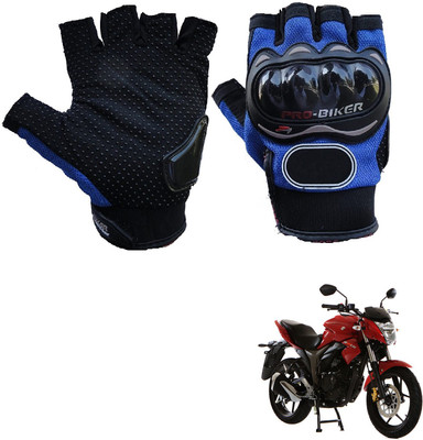 AuTO ADDiCT BIKER HALF FINGERED GLOVES BLUE FOR SUZUKI Gixxer Riding Gloves(Blue)