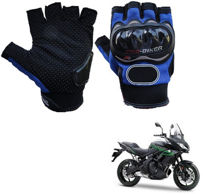 AuTO ADDiCT PRO BIKER HALF FINGERED GLOVES BLUE FOR KAWASAKI versys-650 Riding Gloves(Blue)