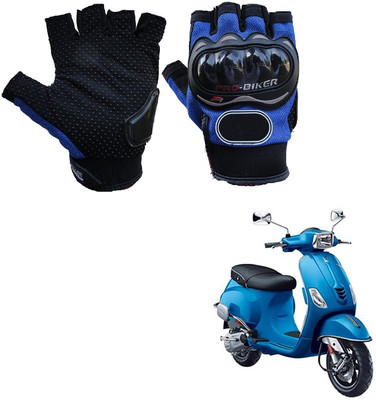 AuTO ADDiCT PRO BIKER HALF FINGERED GLOVES BLUE FOR VESPA SXL 125 Riding Gloves(Blue)