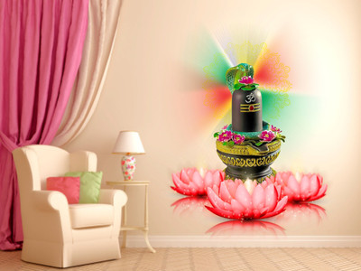 DivineDesigns 61 cm Shivling Wall Sticker Self Adhesive Sticker(Pack of 1)