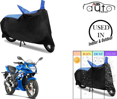 ABS AUTO TREND Two Wheeler Cover for Suzuki(Gixxer SF, Blue, Black)