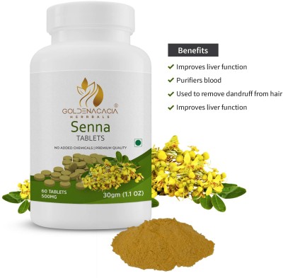 Goldenacacia SENNA 500mg 60 TABLETS(60 Tablets)