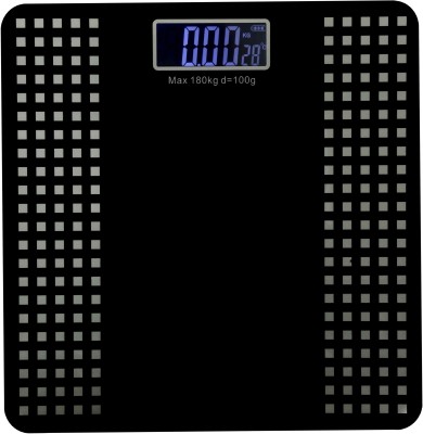 Kelo Human Body Weight Machine- Digital Electronic Weighing Scale, Personal Bathroom Body Weight Machine for Home with Thick Tempered Glass /5/aKac Weighing Scale(Black)