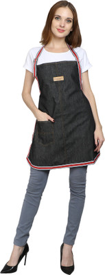 Palap Denim Chef's Apron - Free Size(Black, Single Piece)