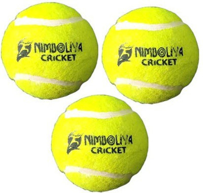 NIMBOLIYA T20 Champion Cricket Tennis Ball Rubber Cricket Tennis Ball(Standard, Pack of 3)