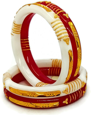 TANVI J Plastic Gold-plated Shakha Pola(Pack of 4)