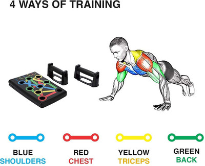 Bimal 14 In 1 PushUp Board portable and for home gyming for mens & womens Push-up Bar(Black)