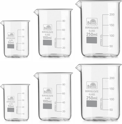 Bello 800 ml Low Form Beaker(Pack of 6)