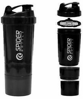 Spider Fit 500 ml PET Shaker(Pack of 1, Black)
