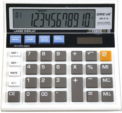 OREVA OR-512 With 120 Steps Basic Gst Calculator (12 Digit) Basic  Calculator(12 Digit)