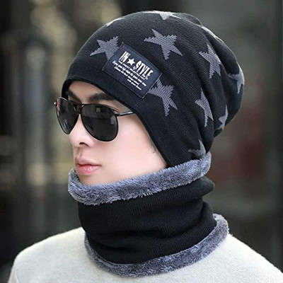 malvina Solid Beanie Cap(Pack of 2)