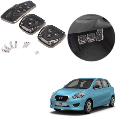 Znee Smart ZS-BV-13 Black Non-Slip Manual Car Pedals kit Pad Covers 3 Pcs Set for Datsun Go Plus Car Pedal