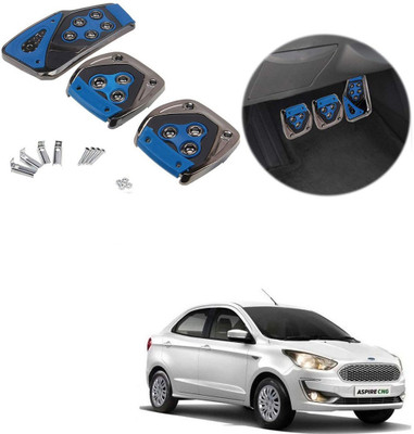 Znee Smart ZS-BLU-B184 Blue Non-Slip Manual Car Pedals kit Pad Covers 3 Pcs Set for Figo Aspire Car Pedal