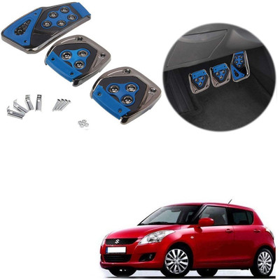 Znee Smart ZS-BLU-B42 Blue Non-Slip Manual Car Pedals kit Pad Covers 3 Pcs Set for Maruti Suzuki Swift New Car Pedal