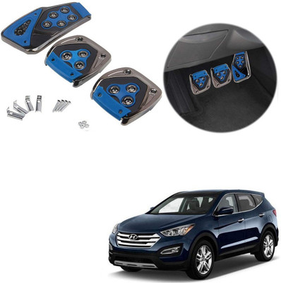 Znee Smart ZS-BLU-B57 Blue Non-Slip Manual Car Pedals kit Pad Covers 3 Pcs Set for Hyundai Santa Fe Car Pedal
