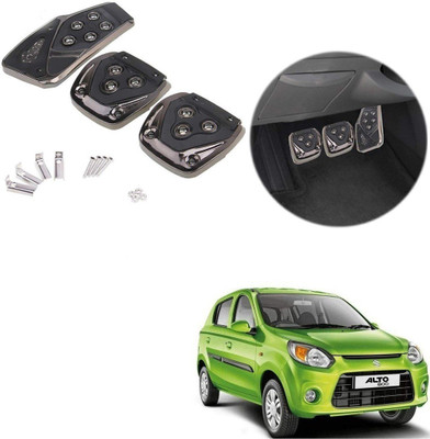 Znee Smart ZS-BV-142 Black Non-Slip Manual Car Pedals kit Pad Covers 3 Pcs Set for Maruti Suzuki Alto 800 Car Pedal