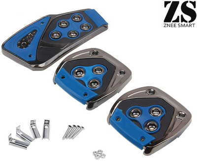 Znee Smart ZS-BLU-B140 Blue Non-Slip Manual Car Pedals kit Pad Covers 3 Pcs Set for Hyundai I20 Car Pedal
