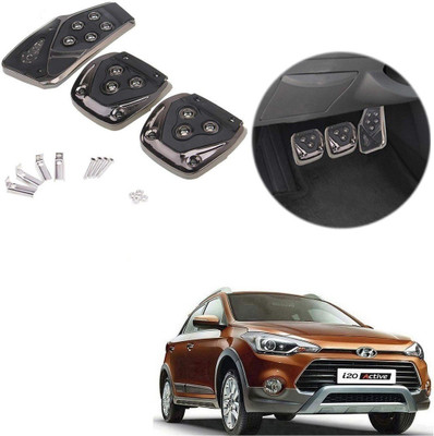 Znee Smart ZS-BV-133 Black Non-Slip Manual Car Pedals kit Pad Covers 3 Pcs Set for Hyundai I20 Active Car Pedal