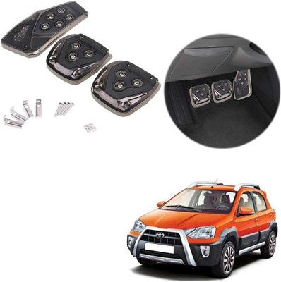 Znee Smart ZS-BV-49 Black Non-Slip Manual Car Pedals kit Pad Covers 3 Pcs Set for Toyota Etios Cross Car Pedal