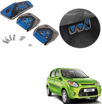 Znee Smart ZS-BLU-B142 Blue Non-Slip Manual Car Pedals kit Pad Covers 3 Pcs Set for Maruti Suzuki Alto 800 Car Pedal