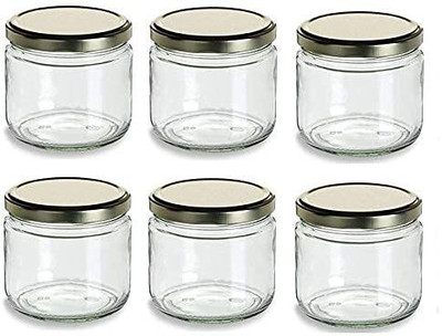 BILAL ANSARI Glass Grocery Container  - 200 ml(Pack of 6, Clear)