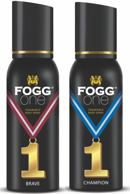 FOGG ONE BODYSPRAY BRAVE+ CHAMPION 240ML Body Spray  -  For Men(240 ml, Pack of 2)