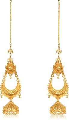 Heer Collection South Indian Temple Jewellery Traditional 1gm Gold n Micron Plated Jhumki Jumkas Alloy, Brass, Metal Jhumki Earring