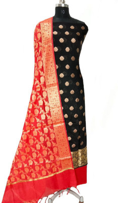 The SDF India Cotton Silk Self Design Kurta & Palazzo Material