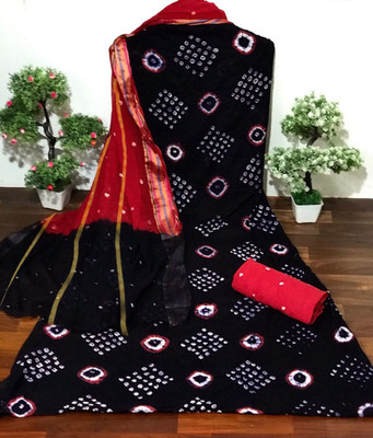 Enticing Cotton Blend Printed Salwar Suit Material