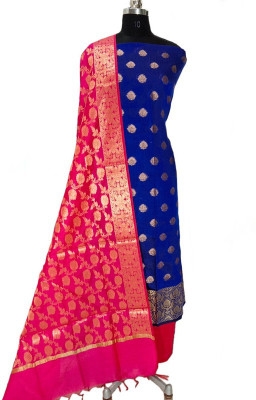 The SDF India Cotton Silk Self Design Kurta & Palazzo Material