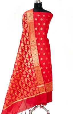The SDF India Cotton Silk Self Design Kurta & Palazzo Material
