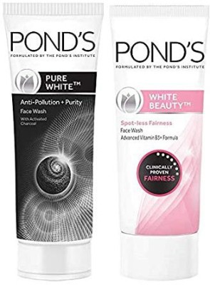 POND's ANTI POLLUTION FACEWASH 50G + 50G WHITE BEAUTY FACEWASH Face Wash(100 g)