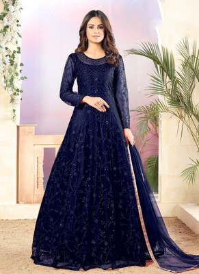 ShreeBusiness Anarkali Gown(Blue)