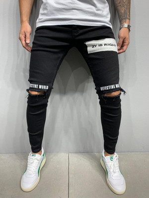 Star4well Slim Men Black Jeans