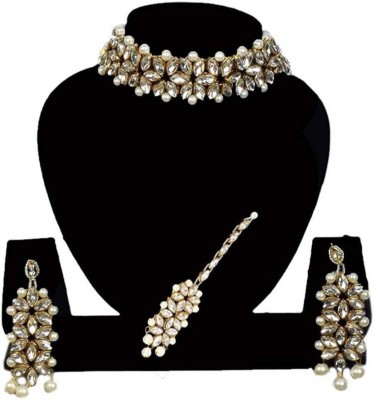 Kanishk Creations Alloy White, Silver Jewellery Set(Pack of 1)