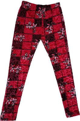 IndiWeaves Legging For Girls(Red Pack of 1)
