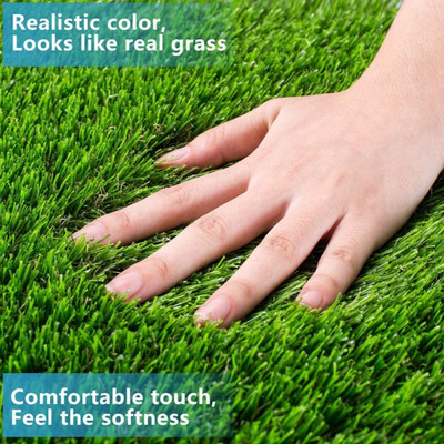 COMFY HOME Green Polypropylene Carpet(2 ft,  X 7 ft, Rectangle)