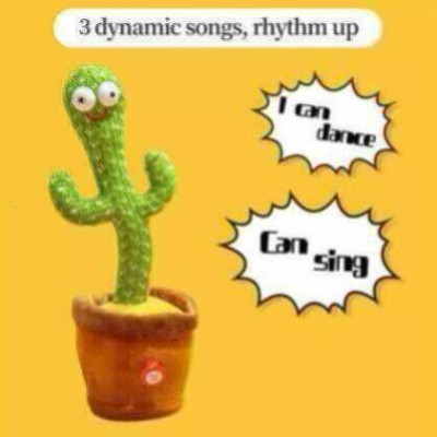 MindsArt Dancing Cactus Repeats, Talking Dancing Cactus Toy, Repeat+Recording+Dance+Sing, Wriggle Dancing Cactus For Kids Fun And For Enjoyment Repeating Voice Again Multicolor For kid(Multicolor)