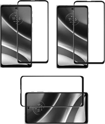 ISAAK Edge To Edge Tempered Glass for Motorola Moto G51 5G Edge to Edge, Full Glue, 11D Tempered Glass(Pack of 3)
