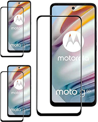 ISAAK Edge To Edge Tempered Glass for Motorola G60 Edge to Edge, Full Glue, 11D Tempered Glass(Pack of 3)