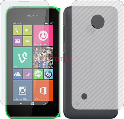 TELTREK Front and Back Screen Guard for NOKIA LUMIA 530 (Front Matte Finish & Back 3d Carbon Fiber)(Pack of 2)