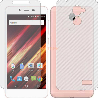 TELTREK Front and Back Screen Guard for PANASONIC PULSE X (Front Matte Finish & Back 3d Carbon Fiber)(Pack of 2)