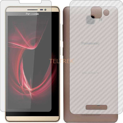TELTREK Front and Back Screen Guard for PANASONIC ELUGA I3 (Front Matte Finish & Back 3d Carbon Fiber)(Pack of 2)